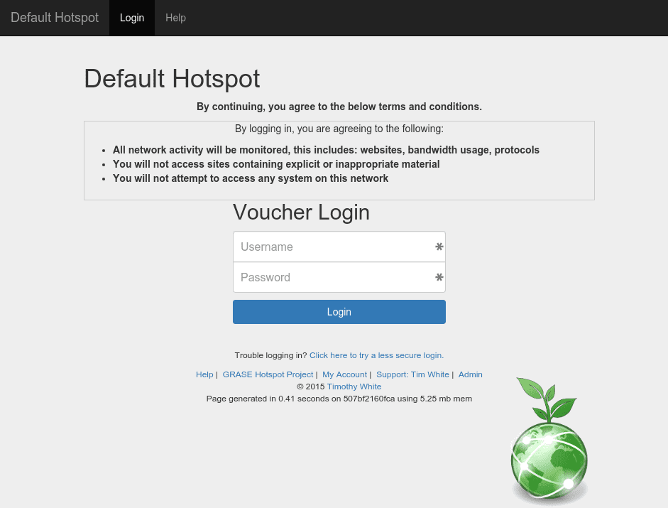 Default Login Desktop